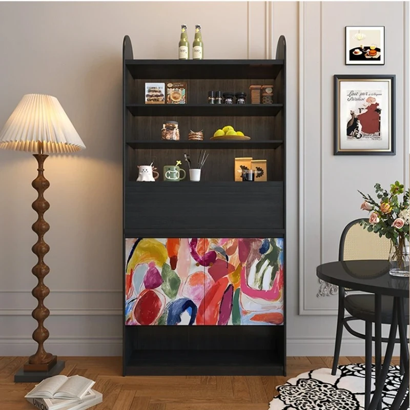 

Обеденный боковой шкаф из массива дерева, многослойная полка для гостиной, угловой книжный шкаф для хранения вещей