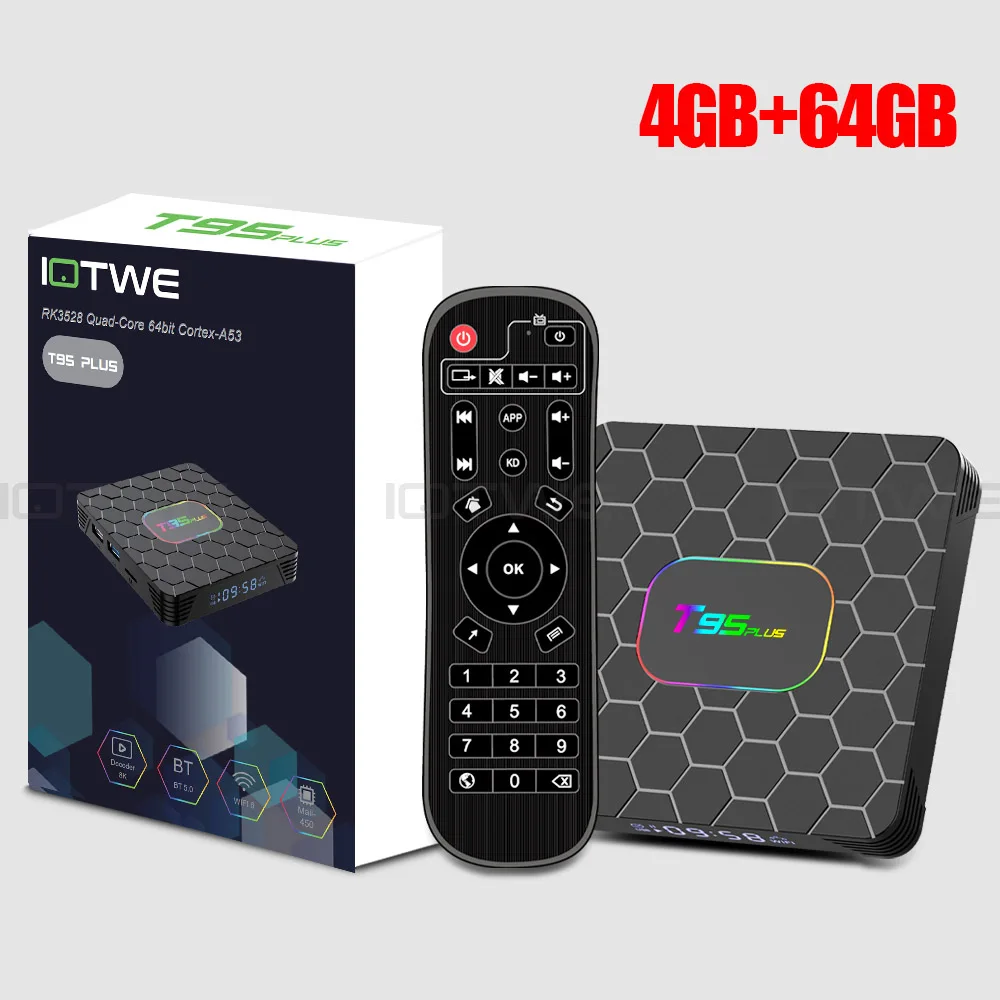 T95 PLUS Smart TV Box Android 14 Set-Top-Box RK3528 Quad Core 8K WIFI6 BT5.0 Google Voice Streaming Media Player Set-Top-Box
