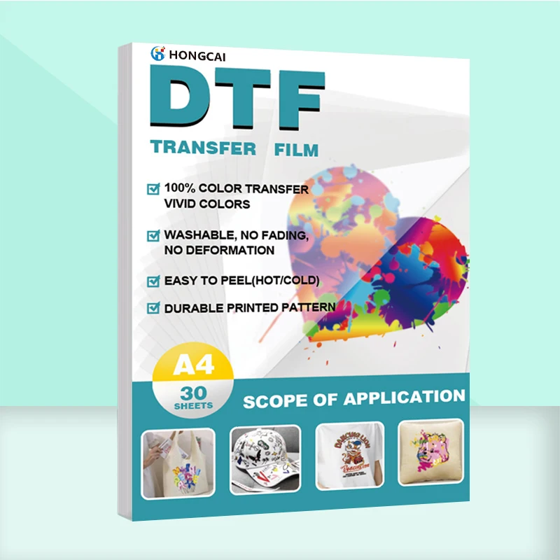 

30 листов паперу для переносной пленки Dtf формата А4, двухсторонняя пленочная бумага для домашних животных, холодное/горячее пилинг и печать Dtf для переноса своими руками на тканей для футболок