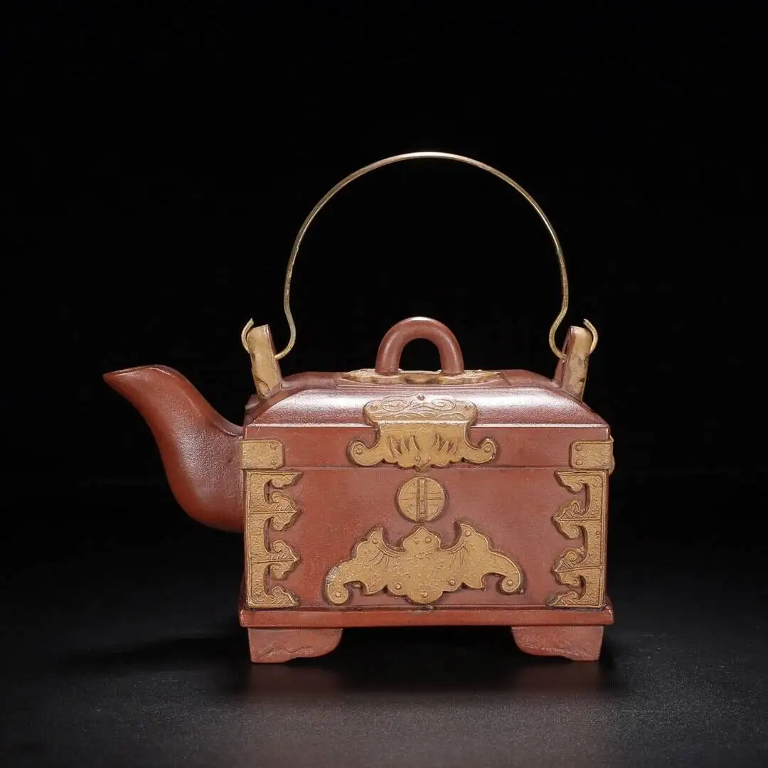 

Chinese Yixing Zisha Clay Handmade Exquisite Teapot Treasure Box 500cc