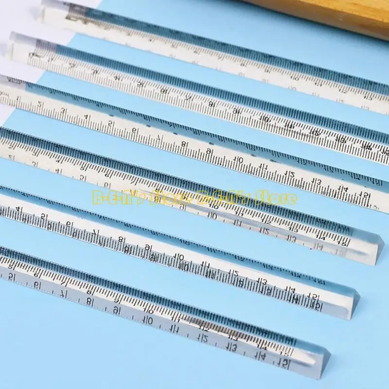 Y1AD Drawing Measuring Tools Students Stationery 15cm Straight Measuring Ruler