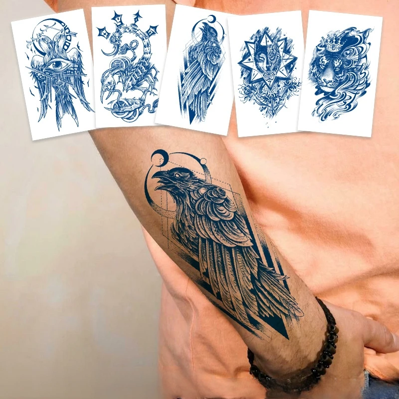 11x18cm Tattoo Sticker Waterproof Tattoos Geometry Half Manual None One Unit Temporary Tattoos Tattoos Temporary Limited