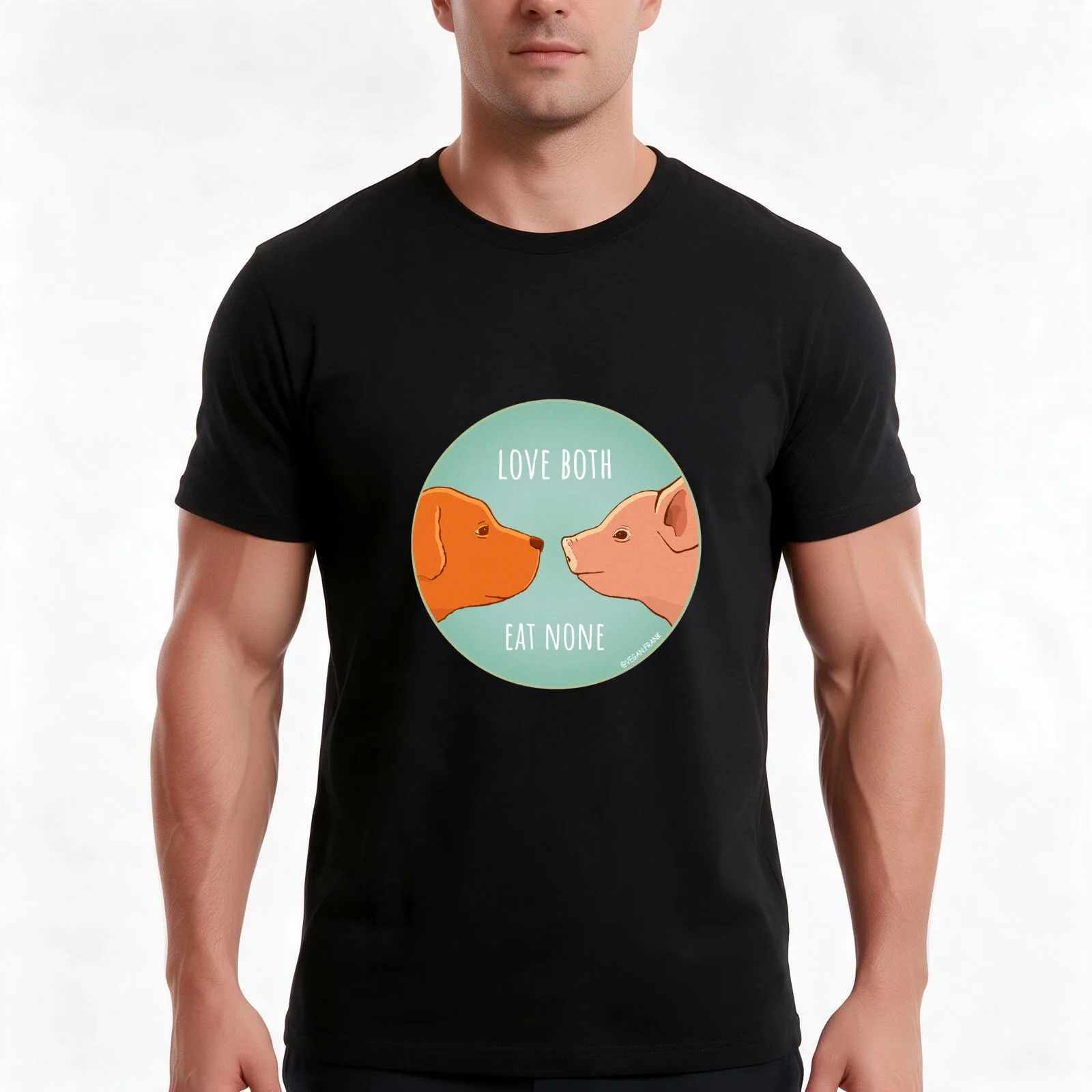 Equality - pig and dog T-Shirt, Summer Casual Cotton Tee, Oversized Streetwear Tops, Vintage Graphic Print, Unisex Men Women