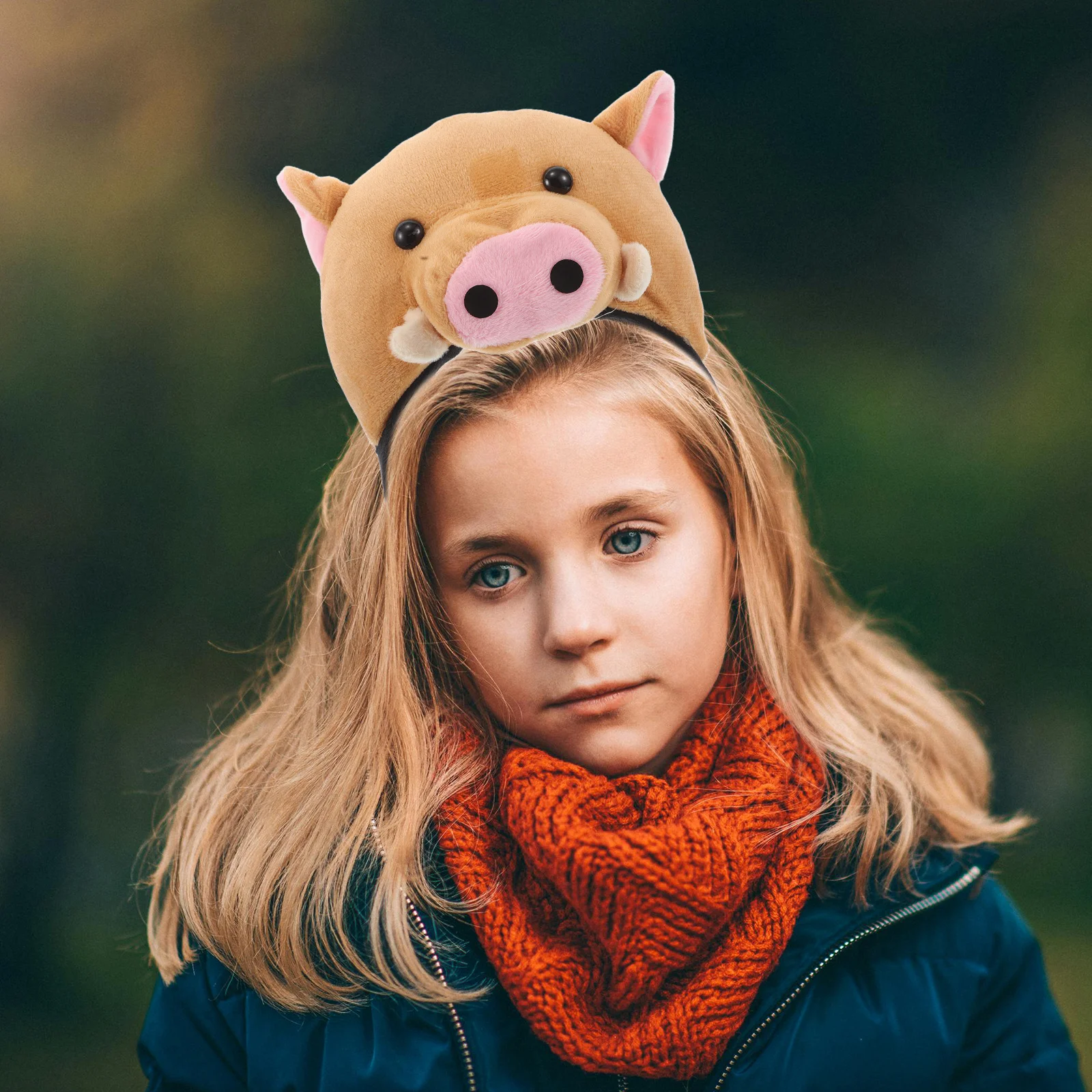 1-delige kindervarkenshoofdband bruin zacht doek materiaal schattig cartoon dier oorontwerp ideaal voor feestprestaties cosplayaccessoire