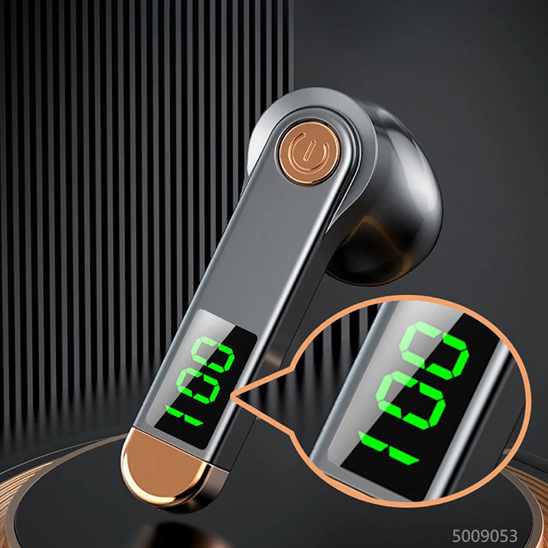 Auricolari Bluetooth 5.2 TWS con display digitale a LED cuffie Wireless 9D sport auricolari impermeabili cuffie con microfono