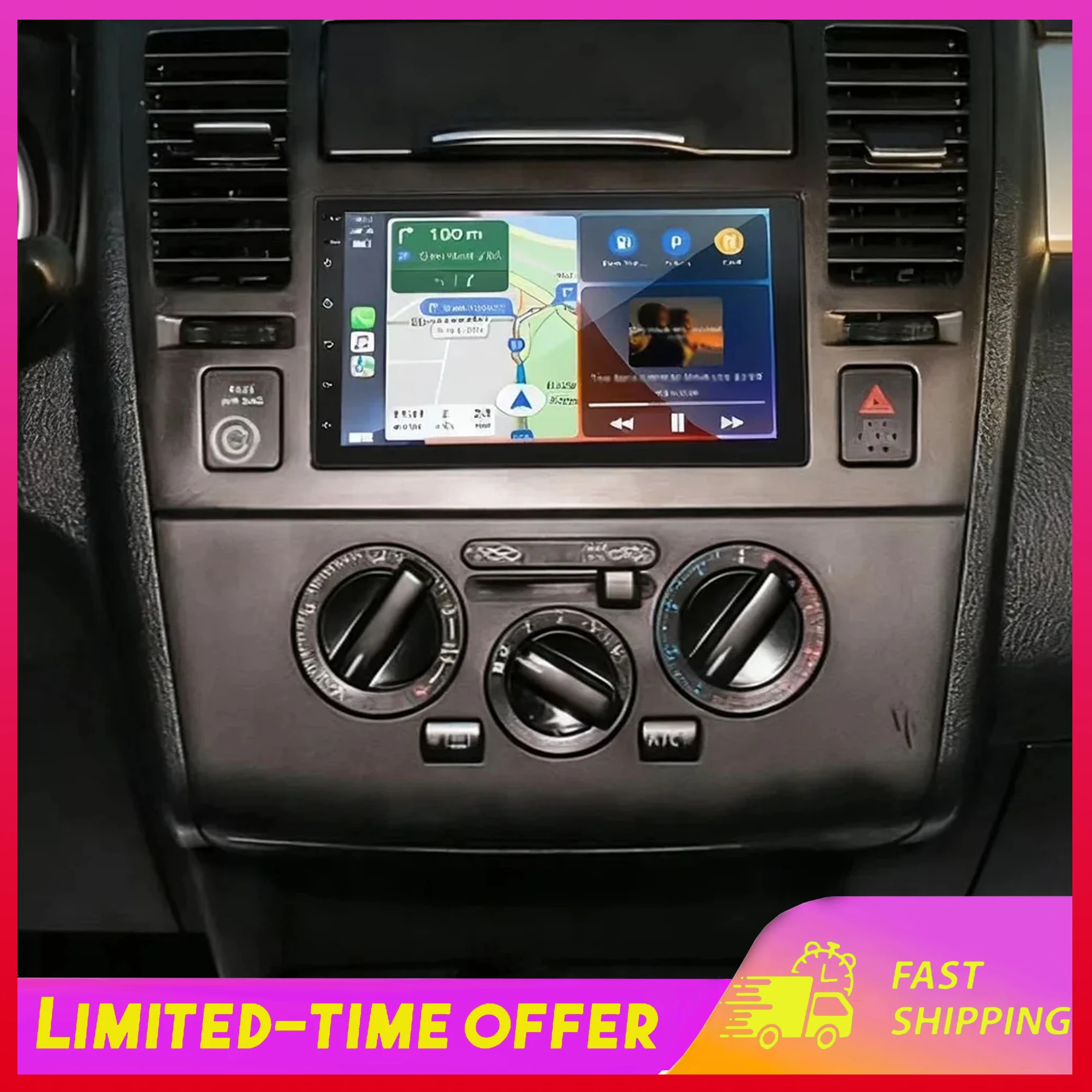 

Автомобильная навигационная система Android 13, 7 дюймов, универсальная, для Nissan, с низким уровнем проводки, поддержкой Carplay и Android Auto, 2+32 ГБ, с камерой AHD и микрофоном