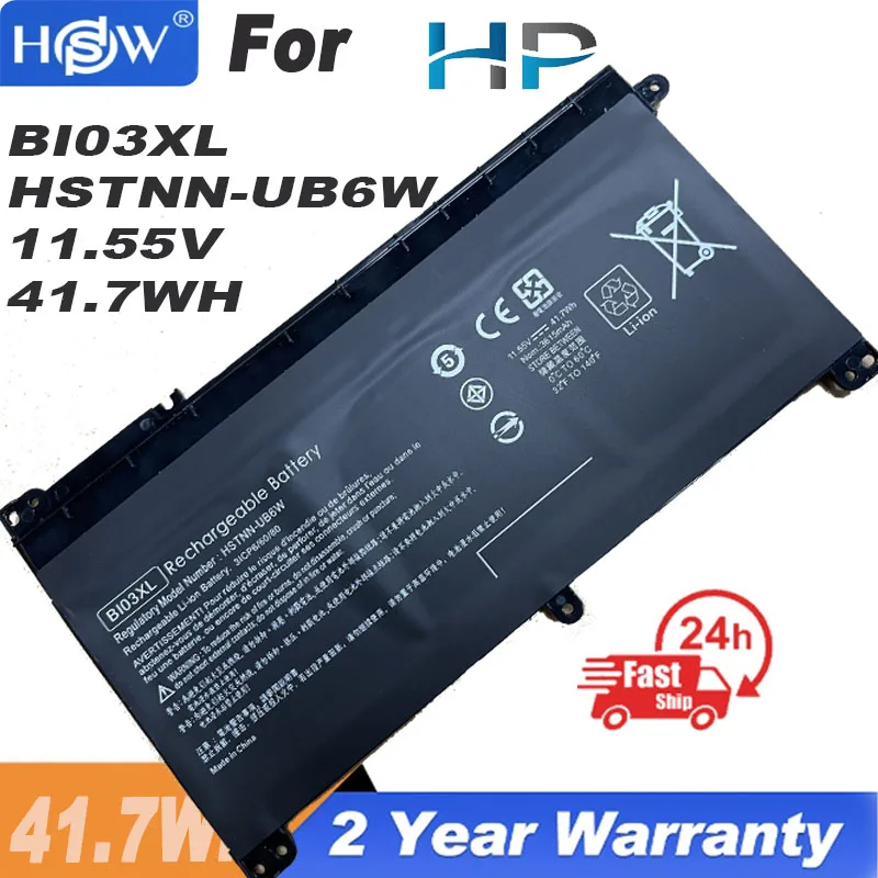 

New BI03XL ON03XL Laptop Battery for HP Stream 14-ax000 Pavilion X360 13-u000 Pavilion X360 m3-u000 13-u000 HSTNN-UB6W