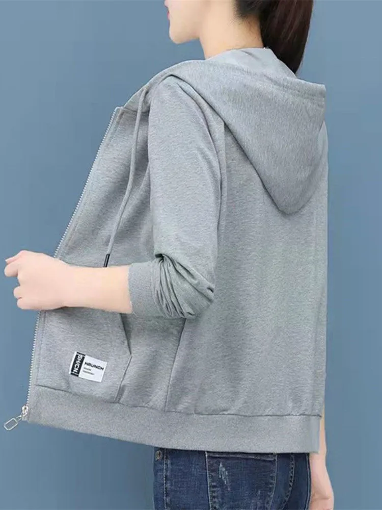 Ort zíper hoodie feminino primavera outono fino gola esporte sle jaet senhoras comute sle tubo reto pe