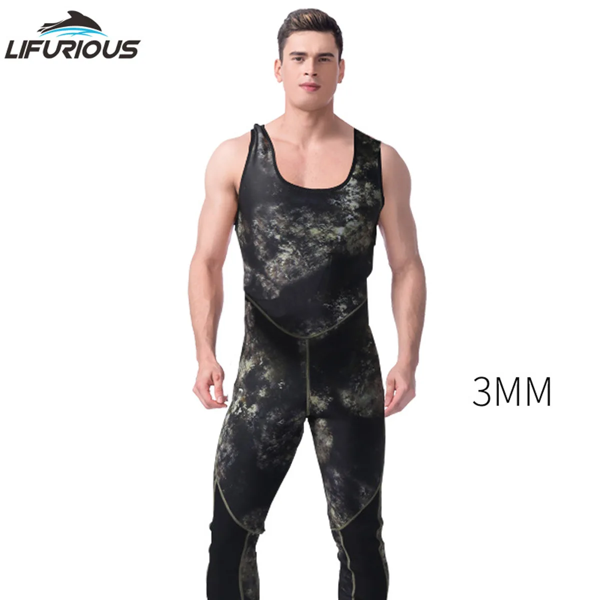 Breathable Soft Diving Suit Men Diving Spearfishing Wetsuit Snorkel Swimsuit Split Suits Combinaison Surf Swimwear Fishing Wear