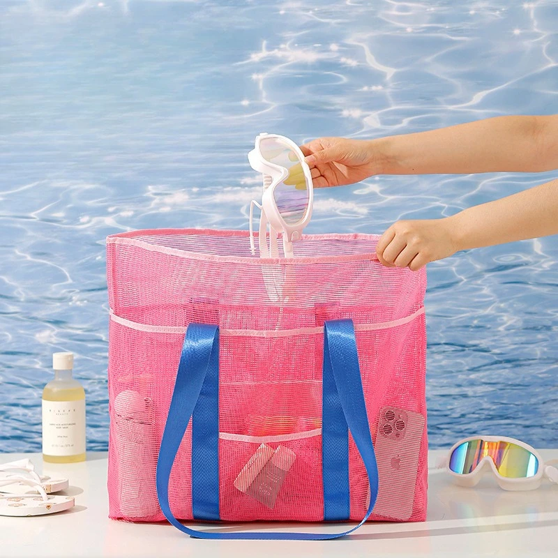 Travel Cosmetic Storage Pouch Portable Handheld Large Capacity Beach Bag For Outdoor Swimming Clothes