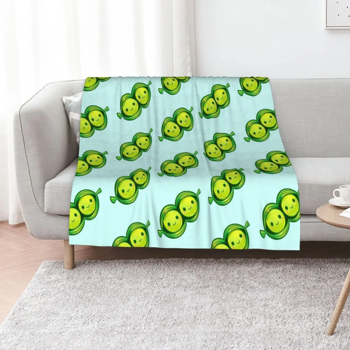 Peas in a Pod Buddies Throw Blanket Travel Quilt Soft anime Kid'S Polar Blankets