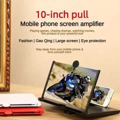 3D 14/12/10Inch Screen Amplifier Mobile Phone Screen Video Magnifier for All Smartphone Enlarged Screen Cell Phone Stand Bracket