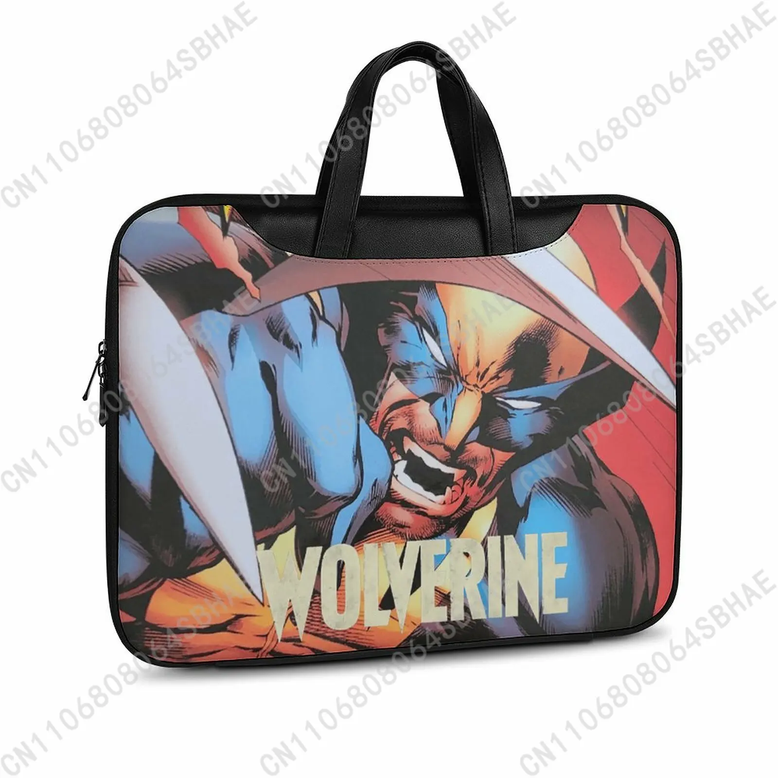 

Marvel Wolverine Custom Leather Briefcase Men Woman Laptop Bag Business Retro Genuine Leather Computer Cosplay