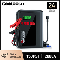 GOOLOO A1 Jump Starter with Air Compressor,2000A Portable Car BatterGOy Booster (7.0 Gas/5.5L Diesel) with 150PSI Air Compressor