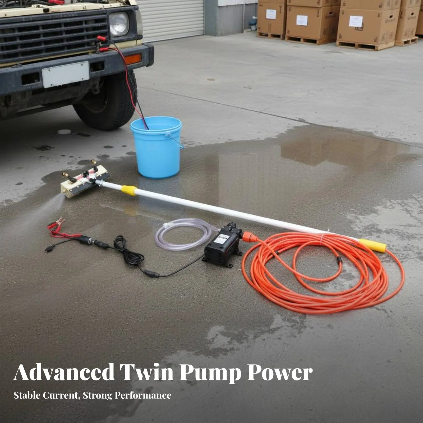 

Щетка для мойки под давлением с мягкой щетиной Mark-Safe для владельцев автобусов