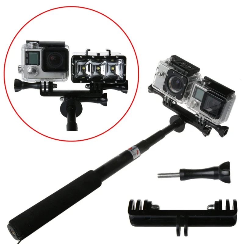 Dual Twin Mount Doppelkopf-Stativadapter für GoPro Hero 13 12 11 10 9 Insta360 SJCAM AKASO DJI OSMO Action-Kamera-Zubehör – Detail 13