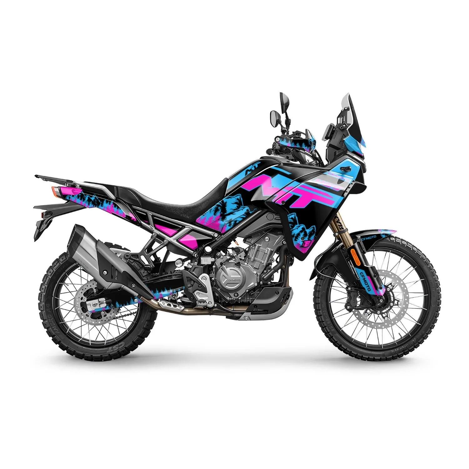 Motorcycle Body Fairing Sticker Decal Protective Street Bike Full Graphic Kit  For CFMOTO 450MT 2024-2026 Design 21