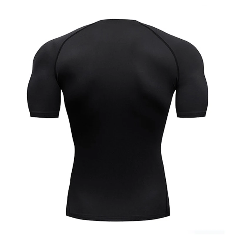 Men's Compression Top, Active Mid Stretch Breathable Moisture Wicking Workout T-shirt For Outdoor Sports