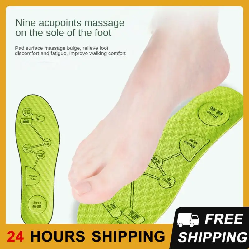 Inserts de coussin de sport respirants pour hommes et femmes, absinthe, semelle intérieure de pied de massage, doux, absorbant la transpiration, dépistolet ant, semelle intérieure, coussinets de chaussures