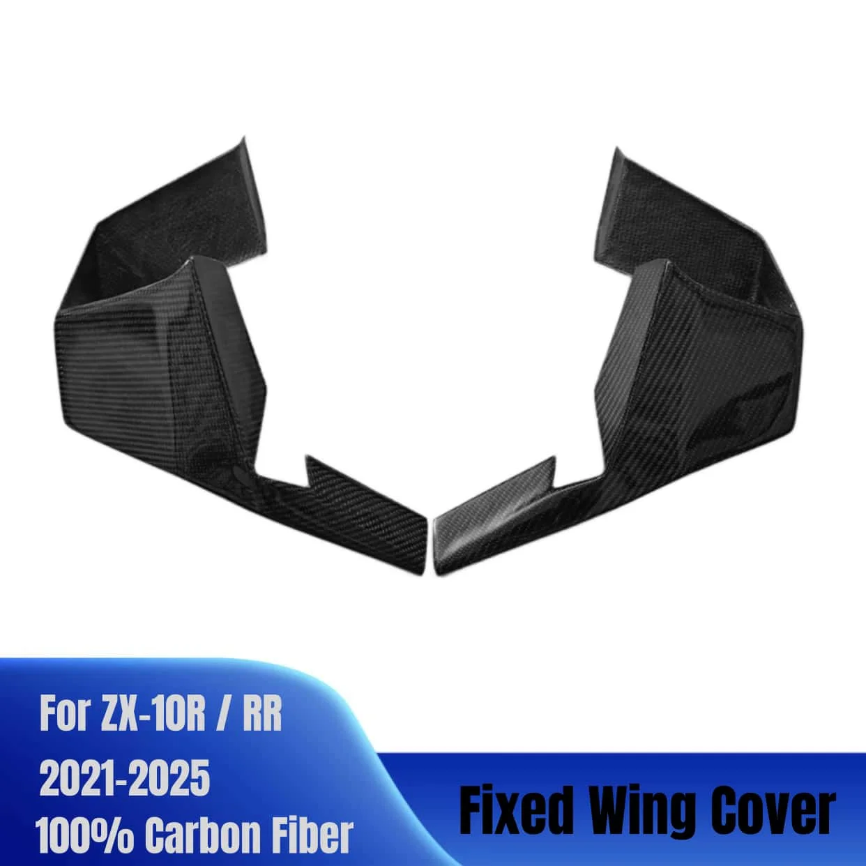 

Для мотоциклов Kawasaki ZX10R ZX-10R / ZX10RR ZX-10RR 2021-2025: карбоновые боковые спойлеры/фиксированные крылья/обтекатели