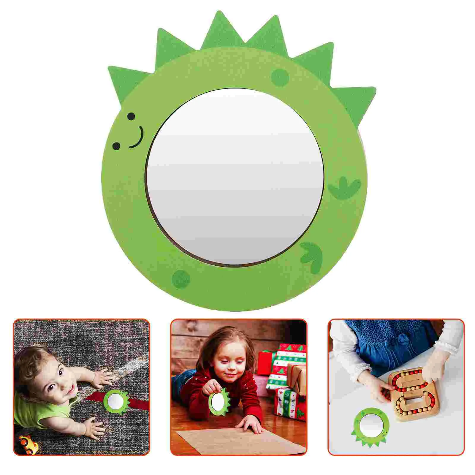 

Preschool Toys Cute Hand Mirror Kids Makeup Vanity for Girls Handheld Glass Compact Small Baby Portable Mini