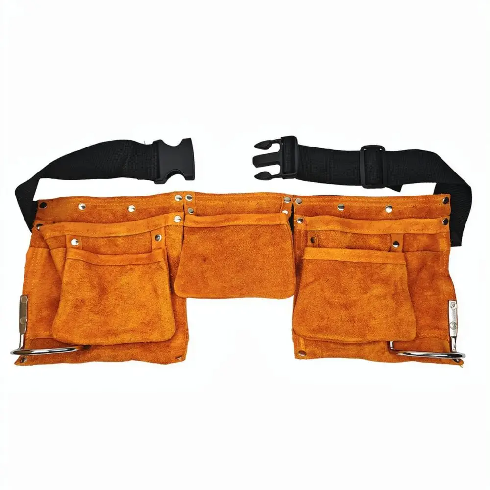 Premium Thick Cowhide Tool Pouch For Dingfeng Ergonomic Waist Bag Professional Hardware Repair Utility Organizer Belt Carrier