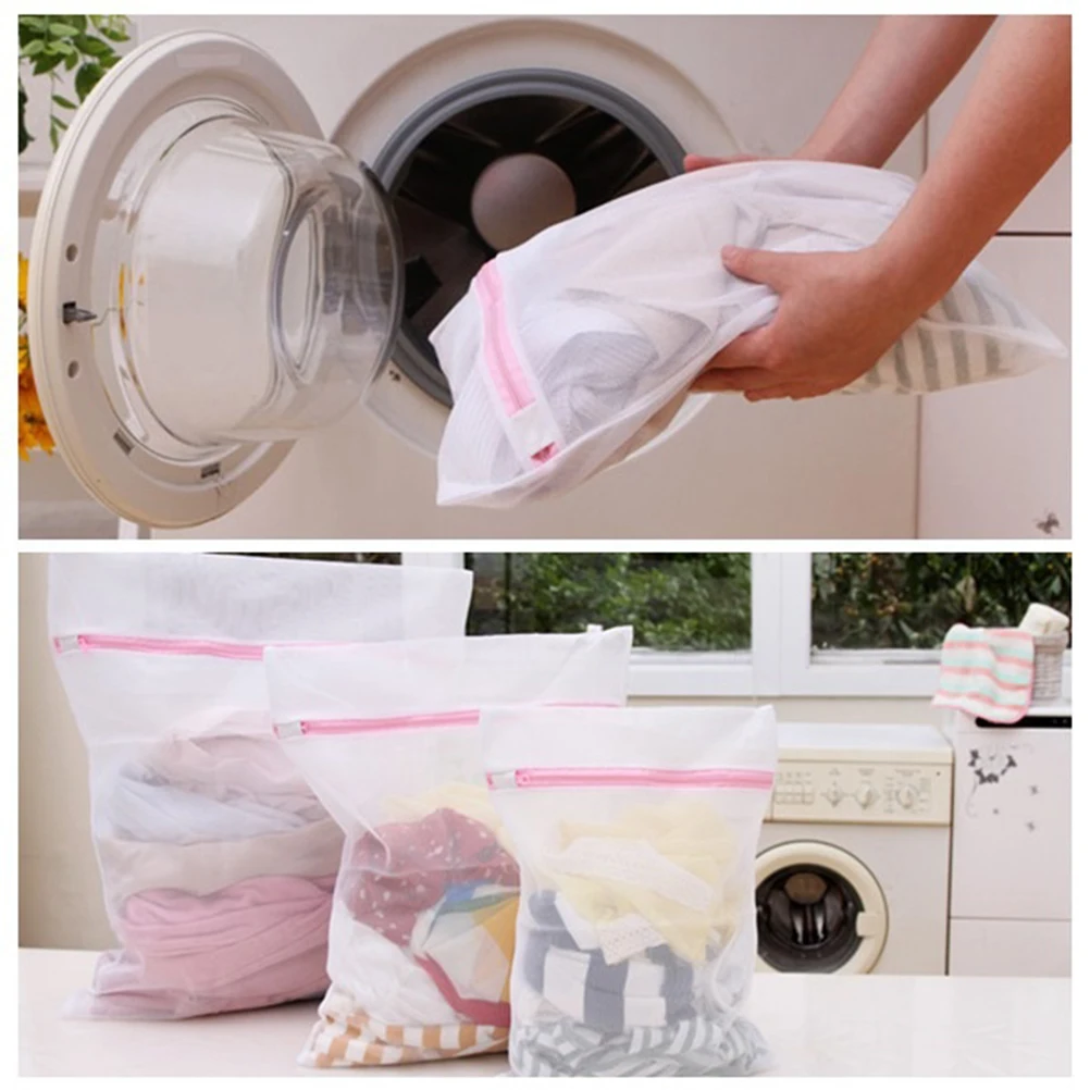 

3 Pcs Laundry Bag Set Lingerie Wash Delicate Mesh Washing Bags for Clothes Washer