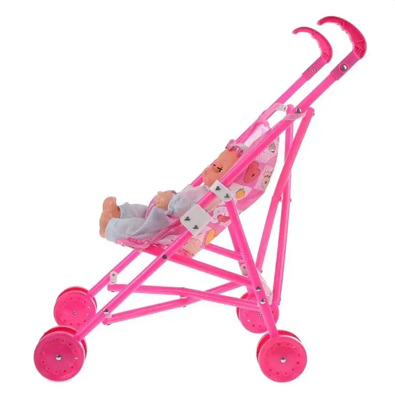 Poussette en plastique pour enfants, ensemble de jeu pour jardin en plein air, Supermart, chariots de poupées sûrs