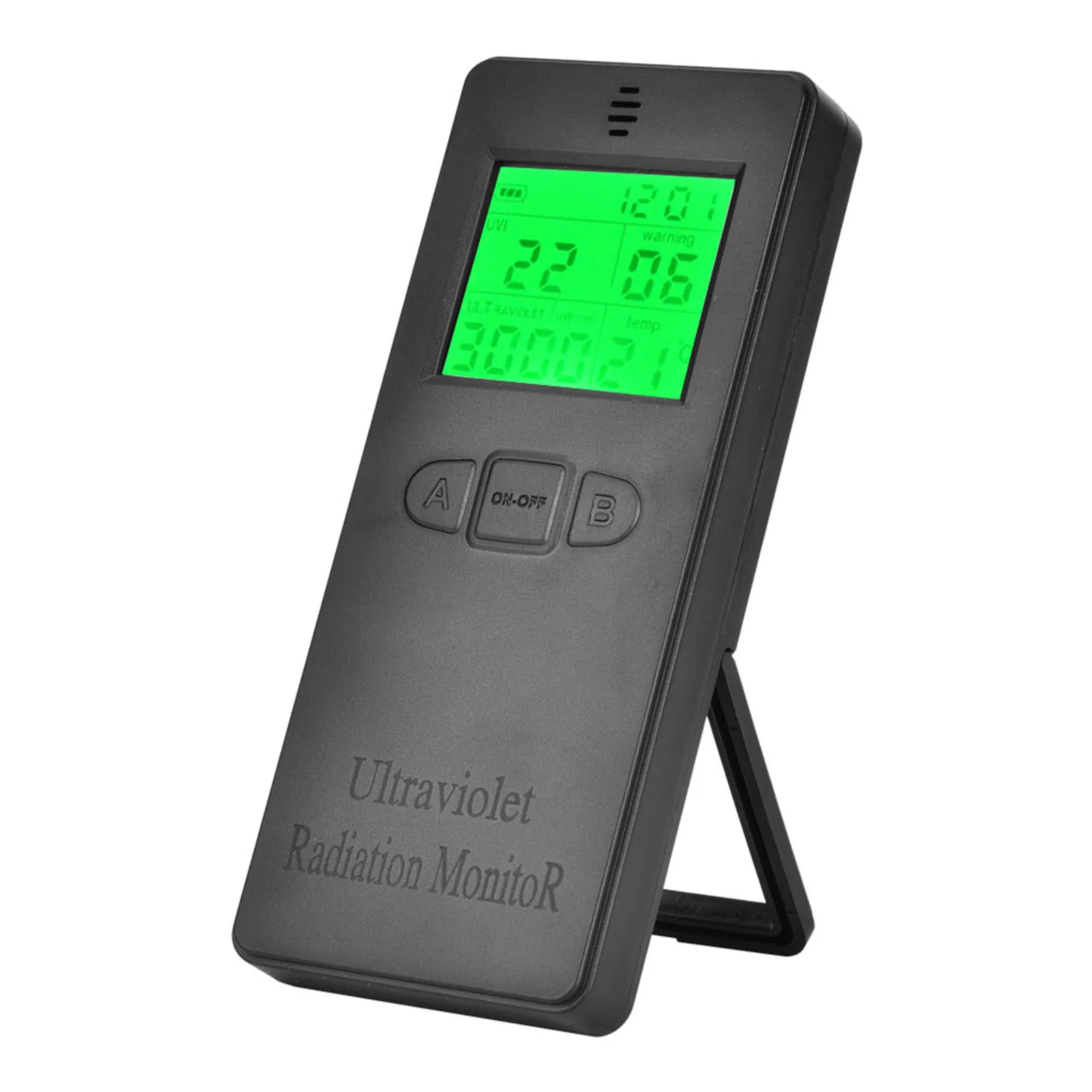 LCD Portable Digital Ultraviolet Radiation Detector UV UVI Meter Tester with Temperature Display Ultraviolet Radiation Detector