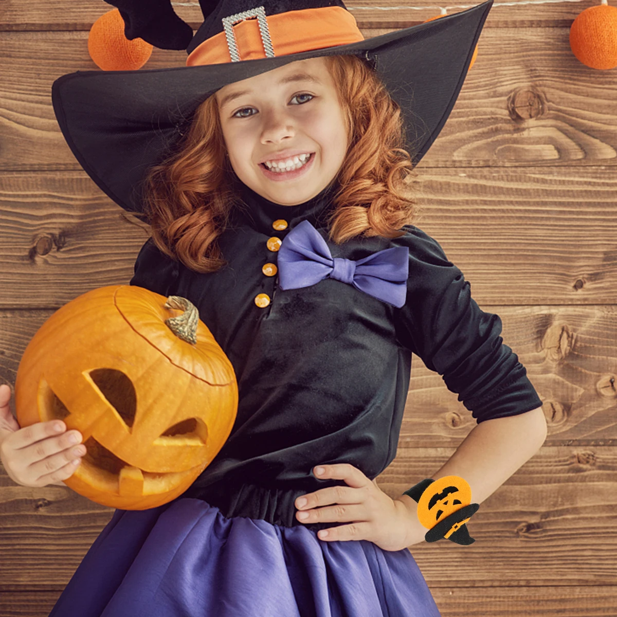 

6 Pcs Pumpkin Pop Ring Slap Bracelets for Halloween Wristbands Light Toy Filler