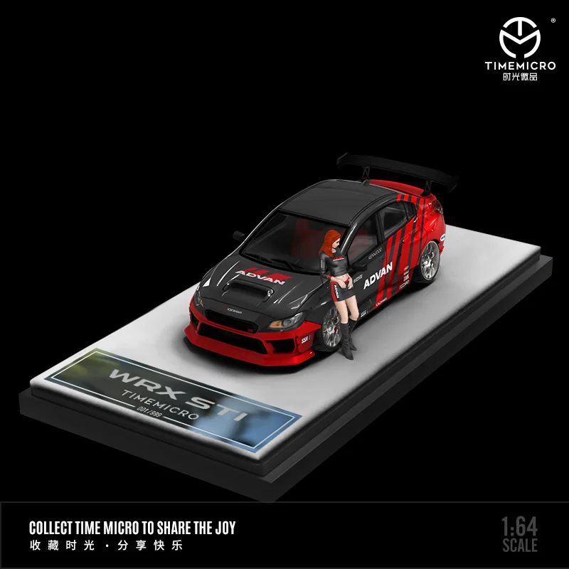 TIME MICRO 1:64 WRX STI  Painting Alloy Car Model Model Car Collection& Display& Gift