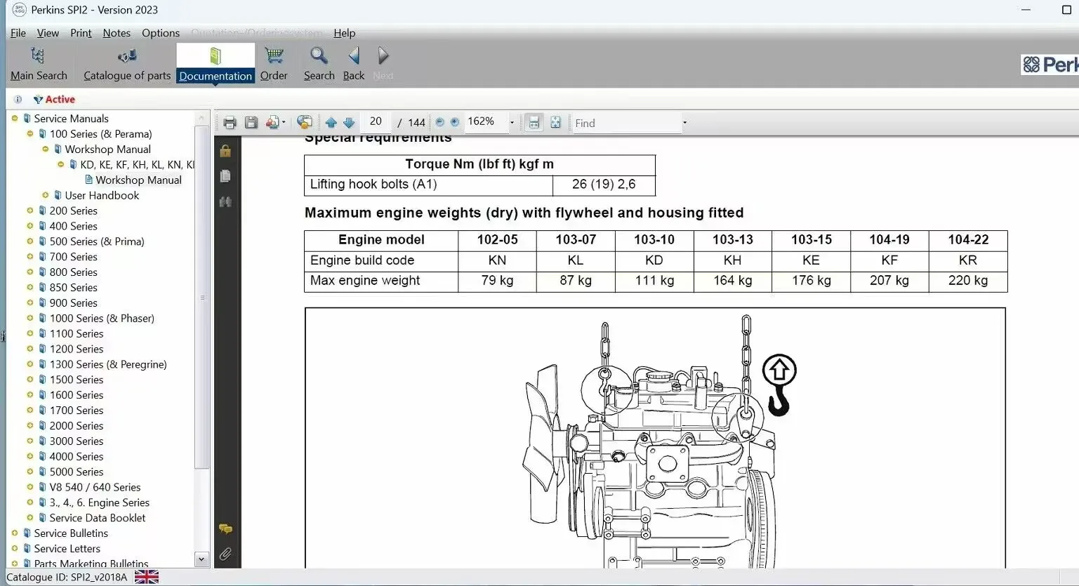 2023A 2018A Perkins SPI2 Service Manual and Parts Information System