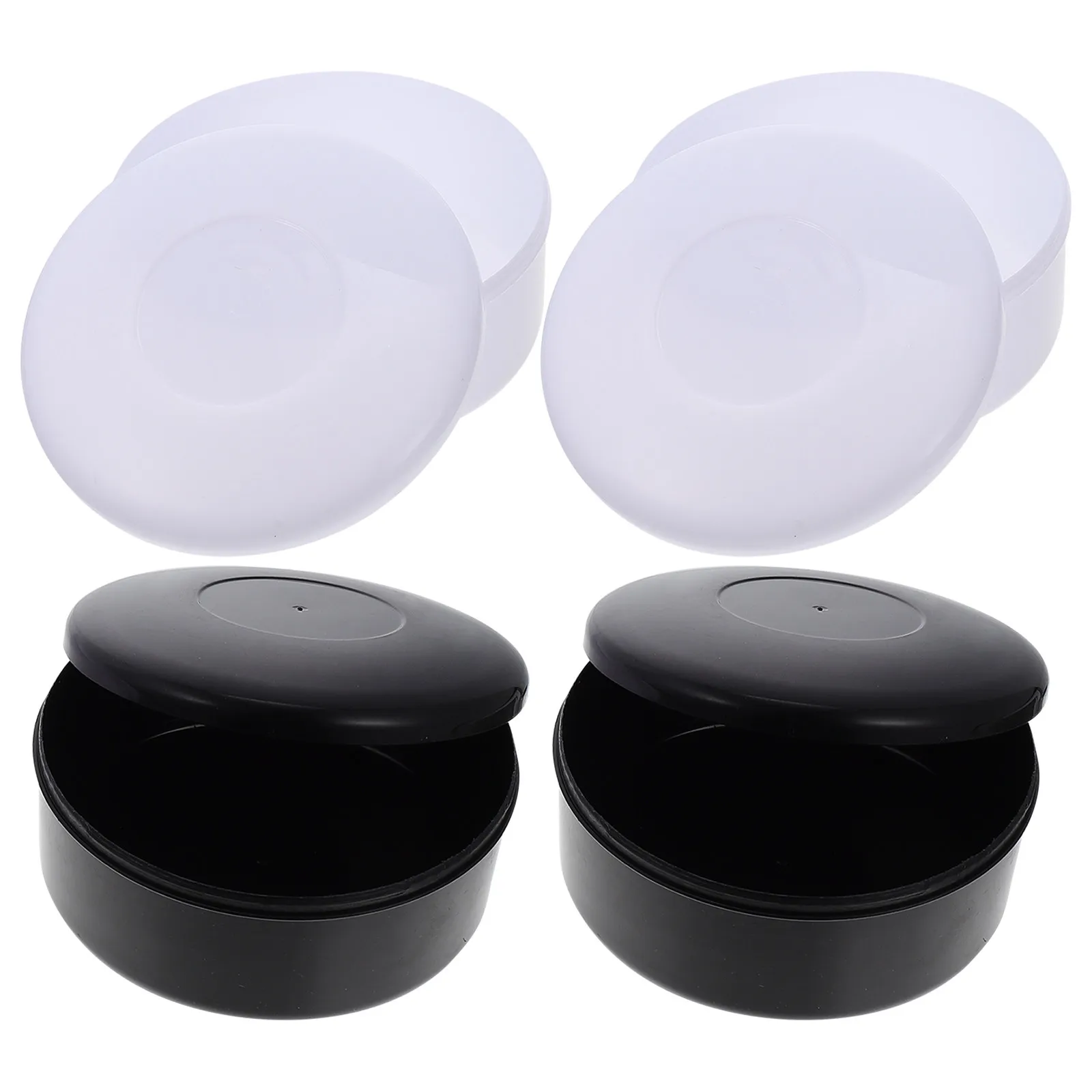 

Go Chess Pieces Storage Pot Plastic Lidded Chess Box Dustproof Cover Compact Lightweight Black White Design for Students