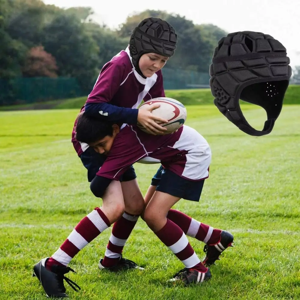 

Sponge Padded Football Protect Helmet Anti-collision Breathable Goalkeeper Helmet Shock Absorption Head Guard Ski Head Protector