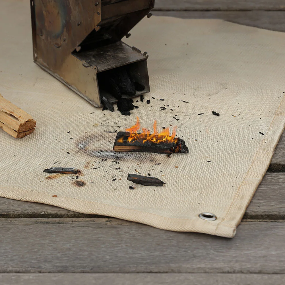 في الهواء الطلق حصيرة مقاومة للحريق التخييم بطانية مقاومة للحرارة الألياف الزجاجية غطاء أمان لمعدات حماية الطوارئ شواء نزهة #3