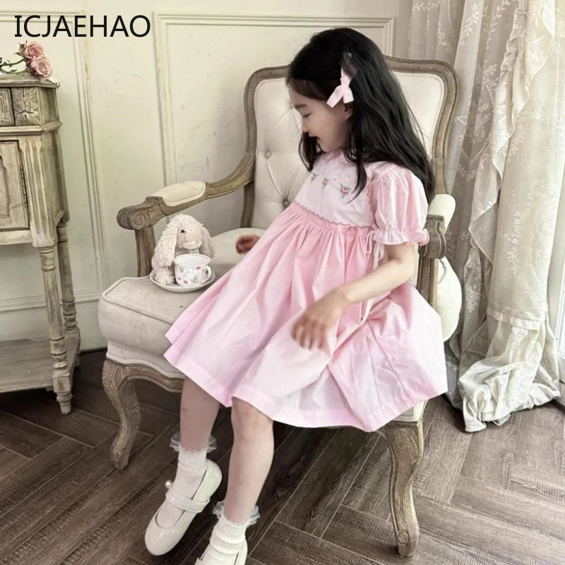 ICJAEHAO 2024 Infant Toddler College Style 2PCS Baby Girls Clothes Kids Princess Birthday Party Casual Summer Matching Outfits