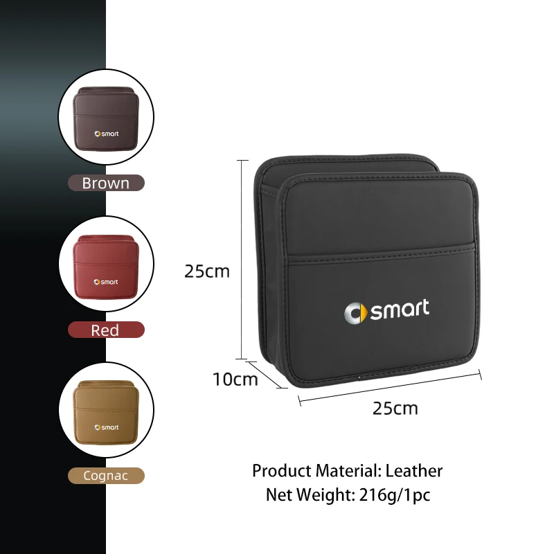 مقعد السيارة الخلفي حقيبة التخزين منظم للحمل حقيبة متعددة الوظائف المقعد الخلفي المنظم ل الذكية Fortwo 451 450 453 EQ Forfour Cou #2