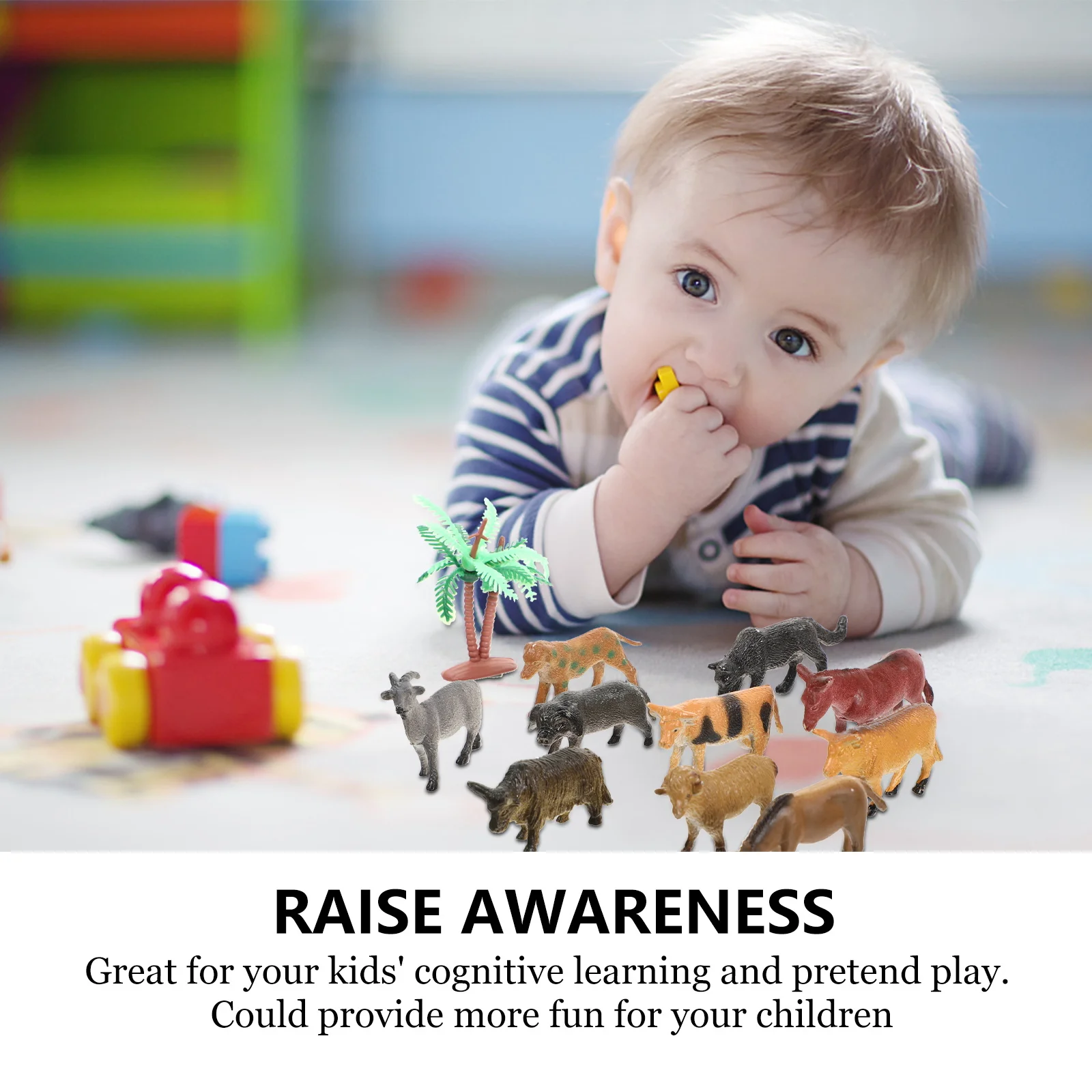 12Pcs Farm Animals Figures Realistic Learning Educational Set for Kids Develop Hand Eye Coordination Farm Animals Figures Toy