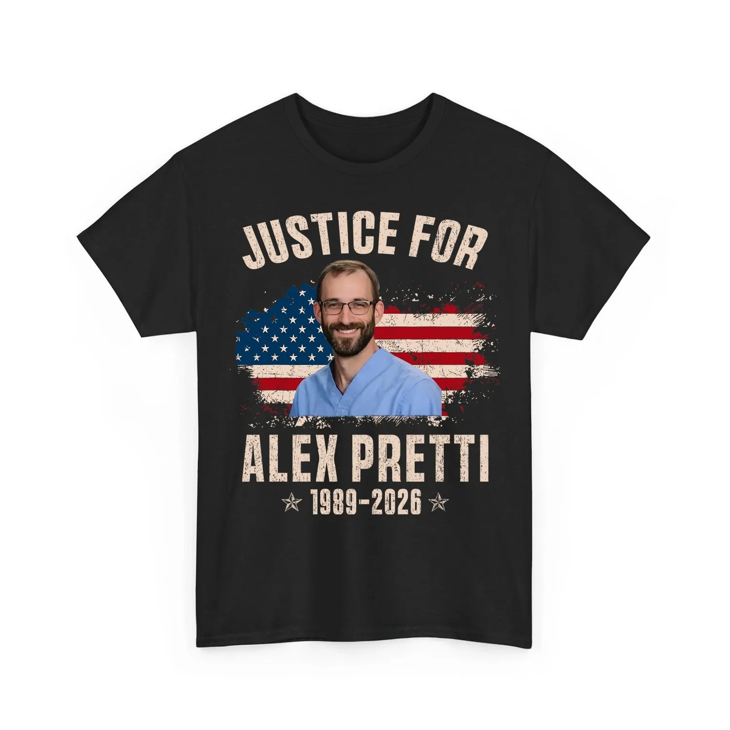 Justice for Alex Pretti Shirt In Memory of Alex Pretti American Flag