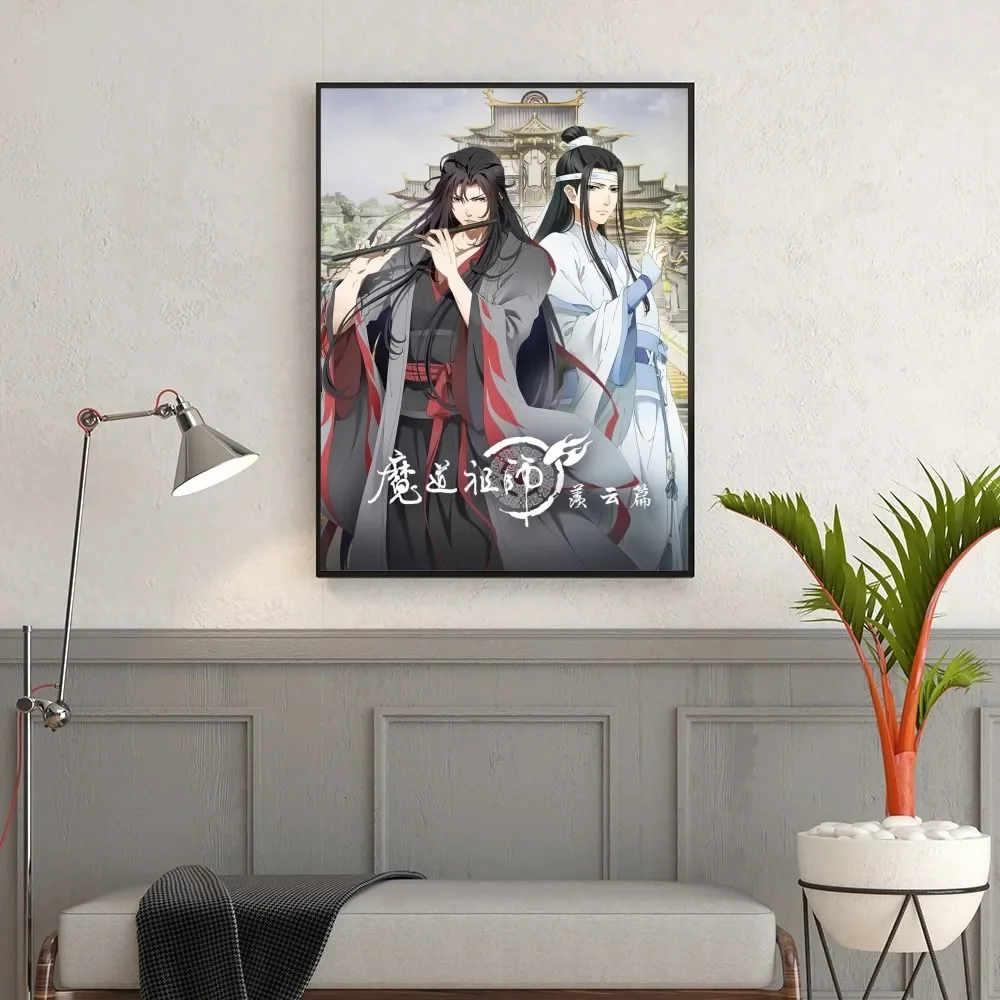 Anime Mo Dao Zu Shi plakat samoprzylepny plakat artystyczny Retro Kraft papierowa naklejka DIY do pokoju Bar kawiarnia obraz dekoracja w stylu