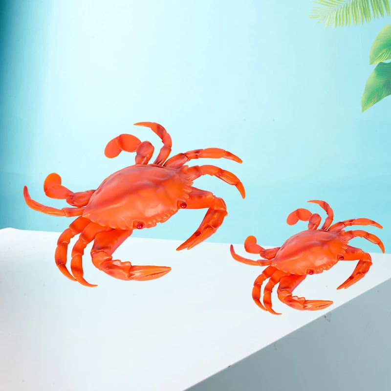 Simulation Red Crab Model Children Cognitive Early Education Toys Fun Prank Toys Realistic Animal Photography Props Holiday Gift