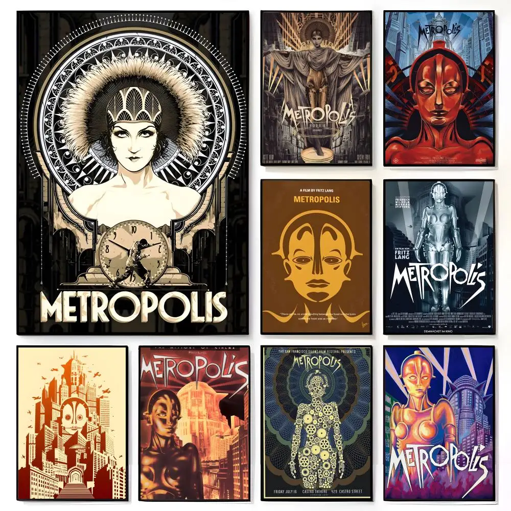 1 Stück M-Metropolis-Filmposter, amerikanisches Filmgemälde, Wanddekoration für Zuhause, Kinderzimmer, Druck