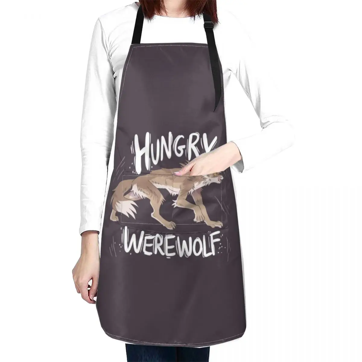 Hungry Werewolf Apron Teacher For Kitchen Kitchen on the wall Apron