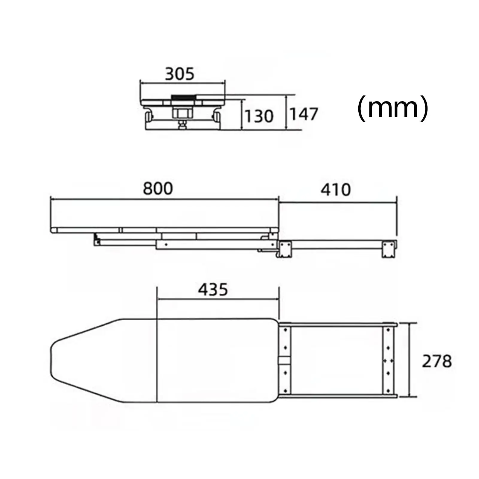 Folded Ironing Station Ironing Clothes Anti Scalding Canvas Pull Out Ironing