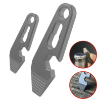 Multi-function crowbar, titanium EDC pry bar tool, bottle opener, key accessory pocket tool, outdoor camping gadget