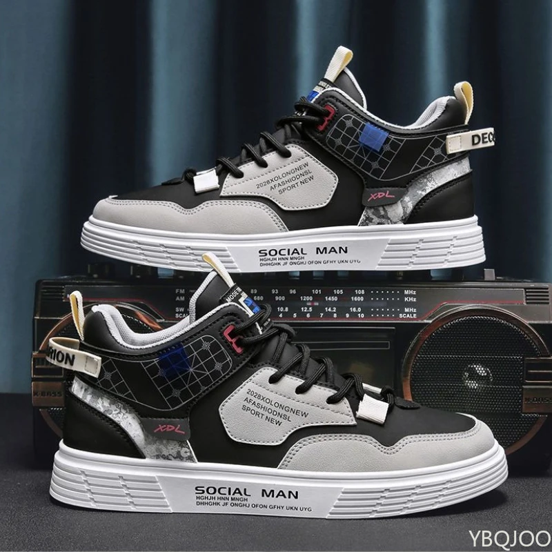 春夏新作 おしゃれ 多用途 ハイカットシューズ メンズ カジュアル 快適 フラットシューズ ミニマリスト 軽量 メンズシューズ