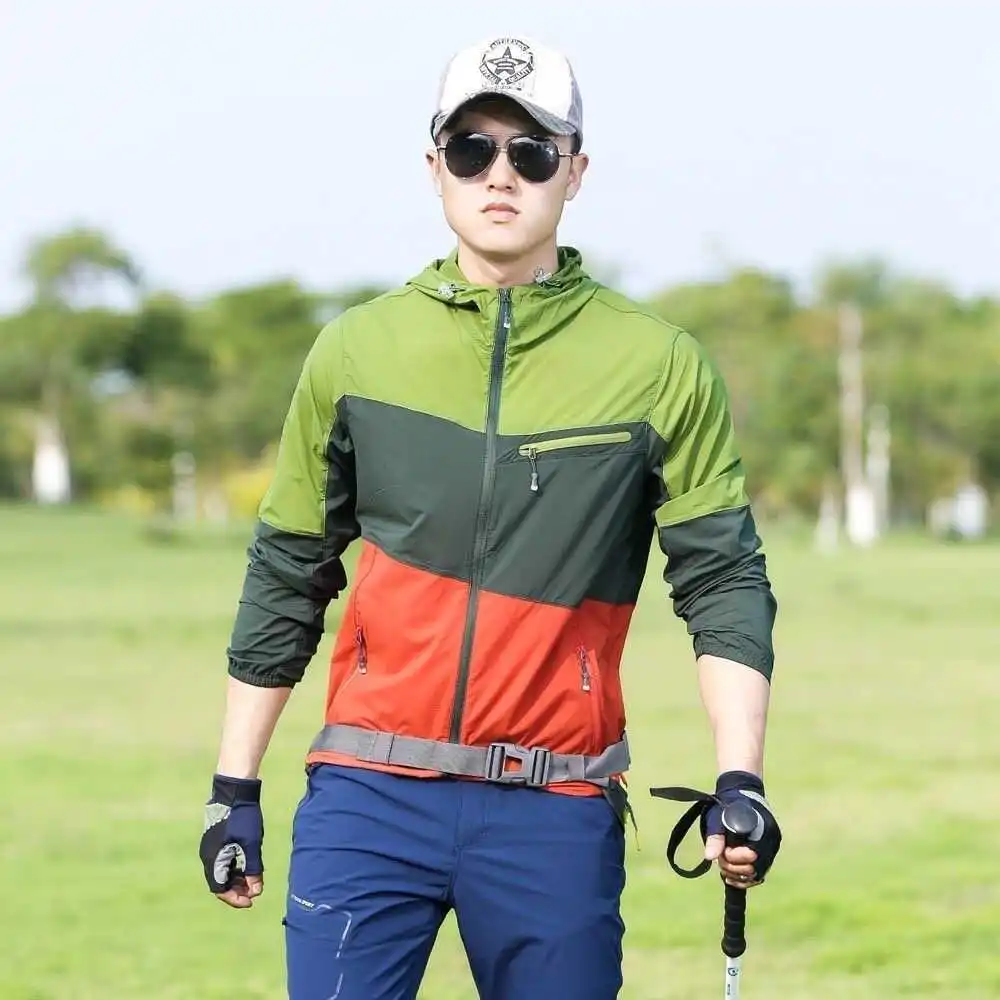 

Мужская ультратонкая дышащая летняя ветровка для защиты от солнца, цветная, облегающая, быстросохнущая, из полиэстера