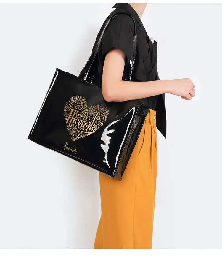Hot Sale Shopping Bag Jelly Handbag for Women Eco Friendly Flower Tote Shopping Bag Reusable Waterproof PVC Shoulder Shopper Bag