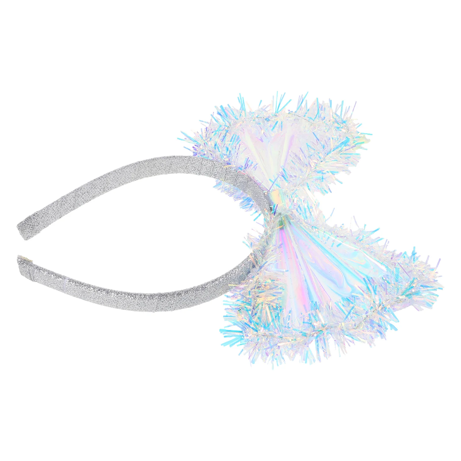 

Bowknot Headband Hair Accessories Shiny Silk Flower Bright Design Performing Band Birthday Game NoveltyDecoration