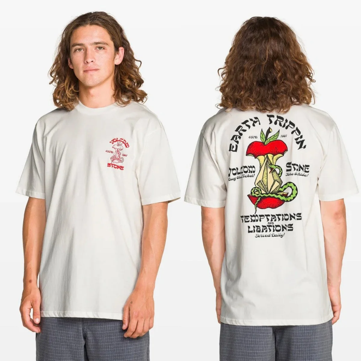 Summer Retro Volcom Sports Brand T-shirt - Suitable for Daily Outings High-end Luxury Unisex Style Both of Men and Women